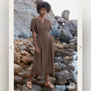 Poetry Tie-Back Dress in 100% Linen